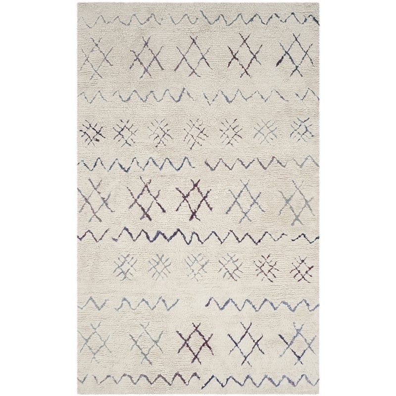 Safavieh Casablanca Shag 4' X 6' Hand Woven Rug in Ivory