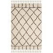 Safavieh Casablanca Shag 4' X 6' Hand Tufted Rug in Ivory and Brown