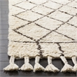 Safavieh Casablanca Shag 9' X 12' Hand Tufted Rug in Ivory and Brown