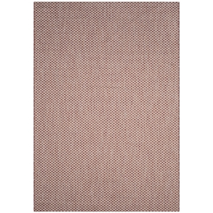 Safavieh Courtyard 6' 7&quot X 9' 6&quot Rug in Rust and Light Gray