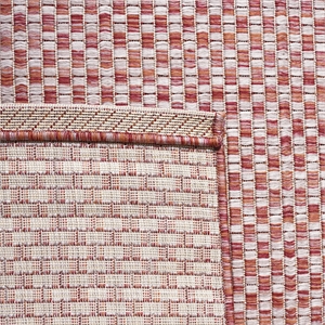 Safavieh Courtyard 6' 7&quot X 6' 7&quot Square Rug in Rust and Light Gray