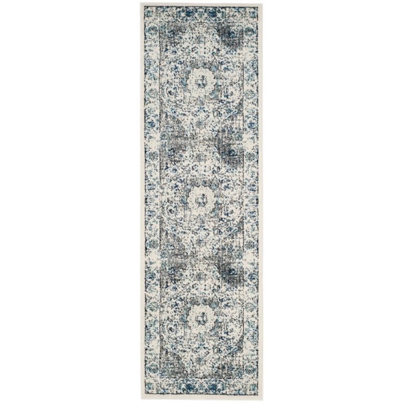 Safavieh Evoke 9' X 9' Round Rug in Gray and Ivory