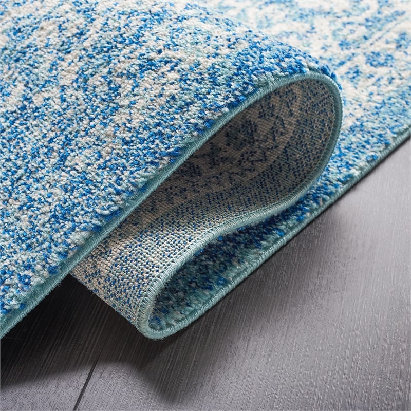 Safavieh Evoke 9' X 9' Square Rug in Blue and Ivory