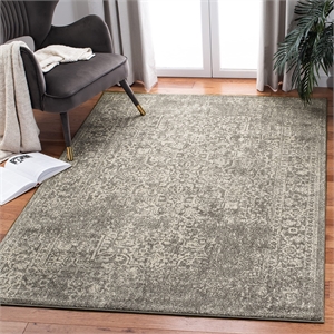 Safavieh Evoke 5' 1&quot X 5' 1&quot Square Rug in Silver and Ivory