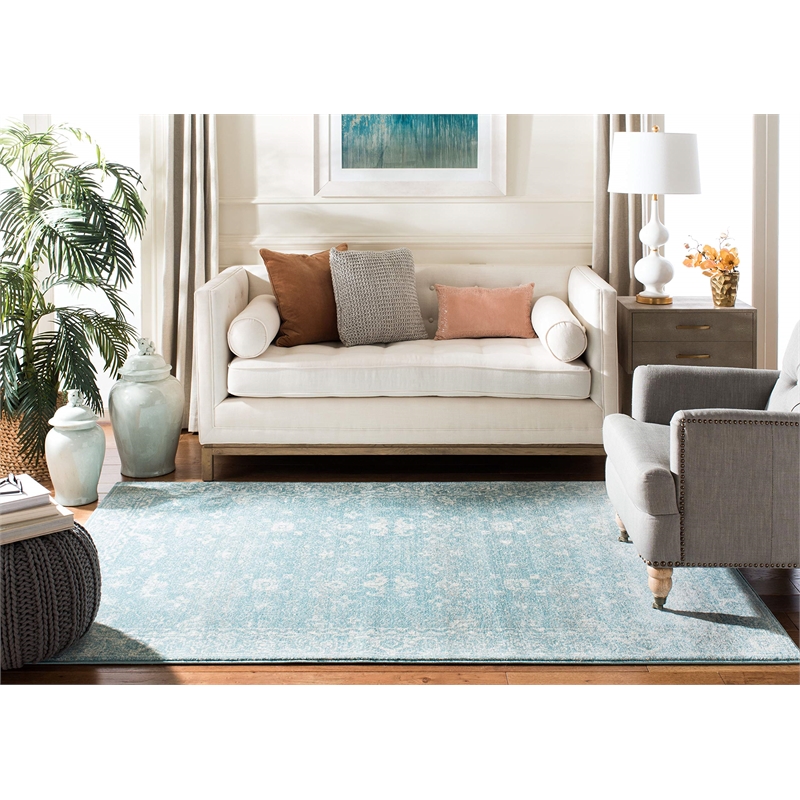 Safavieh Evoke 11' X 15' Rug in Light Blue and Ivory