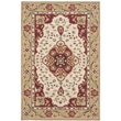 Safavieh Durarug 4' X 6' Hand Hooked Rug in Creme and Red