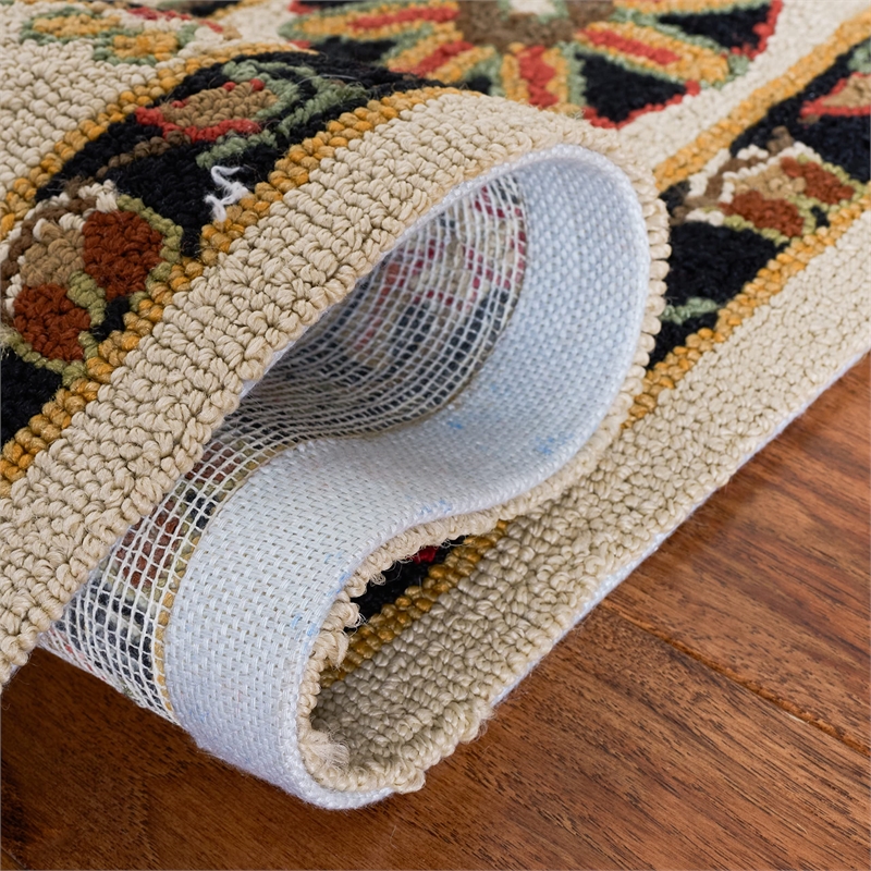 Safavieh Durarug 6' X 9' Hand Hooked Rug in Cream and Olive