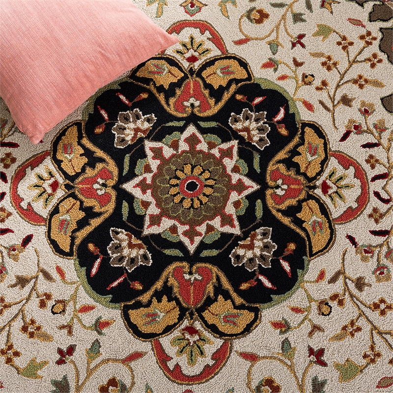Safavieh Durarug 6' X 9' Hand Hooked Rug in Cream and Olive