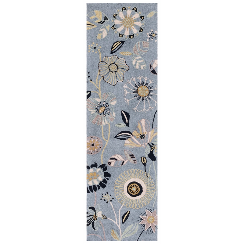 Safavieh Four Seasons 2' X 6' Hand Hooked Rug in Blue