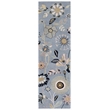 Safavieh Four Seasons 2' X 6' Hand Hooked Rug in Blue