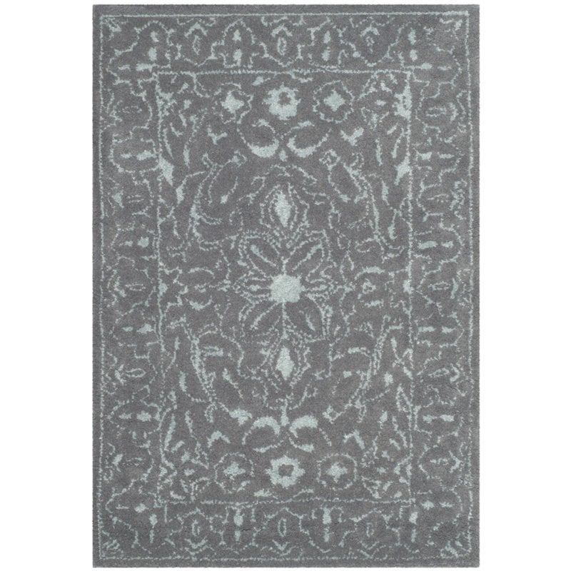 Safavieh Glamour 2' X 3' Hand Tufted Wool Pile Rug in Opal and Gray