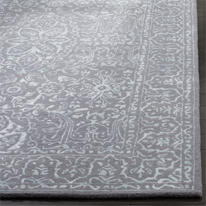 Safavieh Glamour 8' X 10' Hand Tufted Wool Pile Rug in Opal and Gray