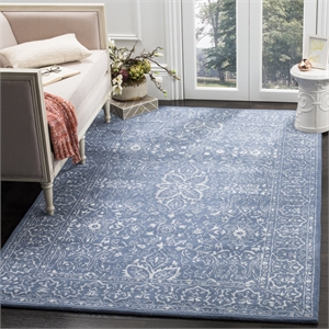 Safavieh Glamour 6' X 6' Square Hand Tufted Wool Rug in Gray and Blue