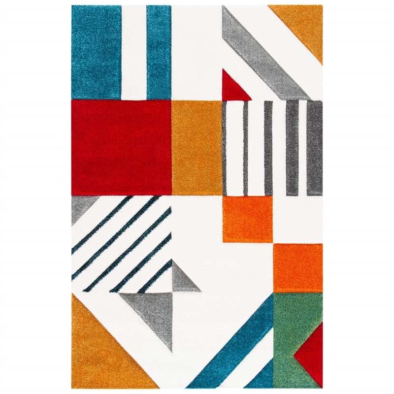 Safavieh Hollywood 3' X 5' Rug in Ivory and Peacock Blue