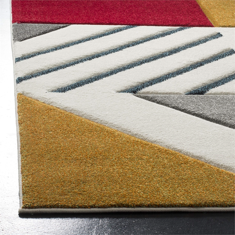 Safavieh Hollywood 3' X 5' Rug in Ivory and Peacock Blue