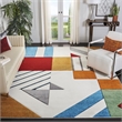 Safavieh Hollywood 8' X 10' Rug in Ivory and Peacock Blue