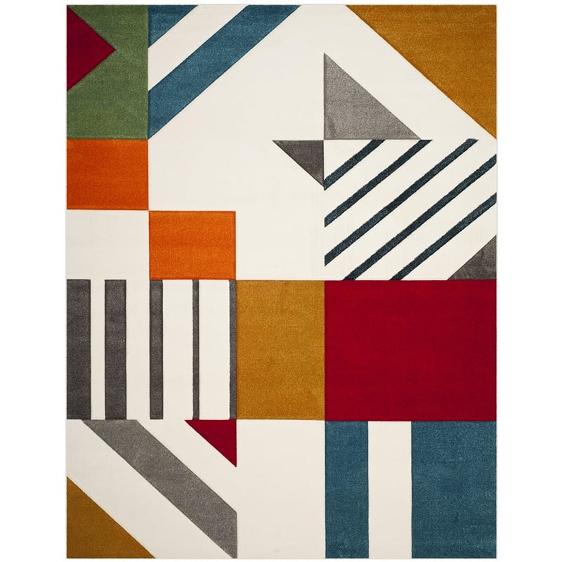 Safavieh Hollywood 8' X 10' Rug in Ivory and Peacock Blue