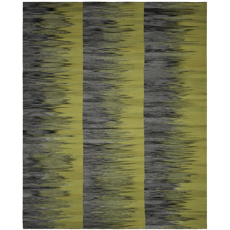 Safavieh Kilim 8' X 10' Hand Woven Wool Pile Rug in Green and Charcoal
