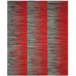 Safavieh Kilim 8' X 10' Hand Woven Wool Pile Rug in Red and Charcoal