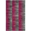 Safavieh Kilim 4' X 6' Hand Woven Wool Rug in Fuchsia and Charcoal