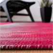 Safavieh Kilim 4' X 6' Hand Woven Wool Rug in Fuchsia and Charcoal