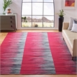 Safavieh Kilim 8' X 10' Hand Woven Wool Rug in Fuchsia and Charcoal