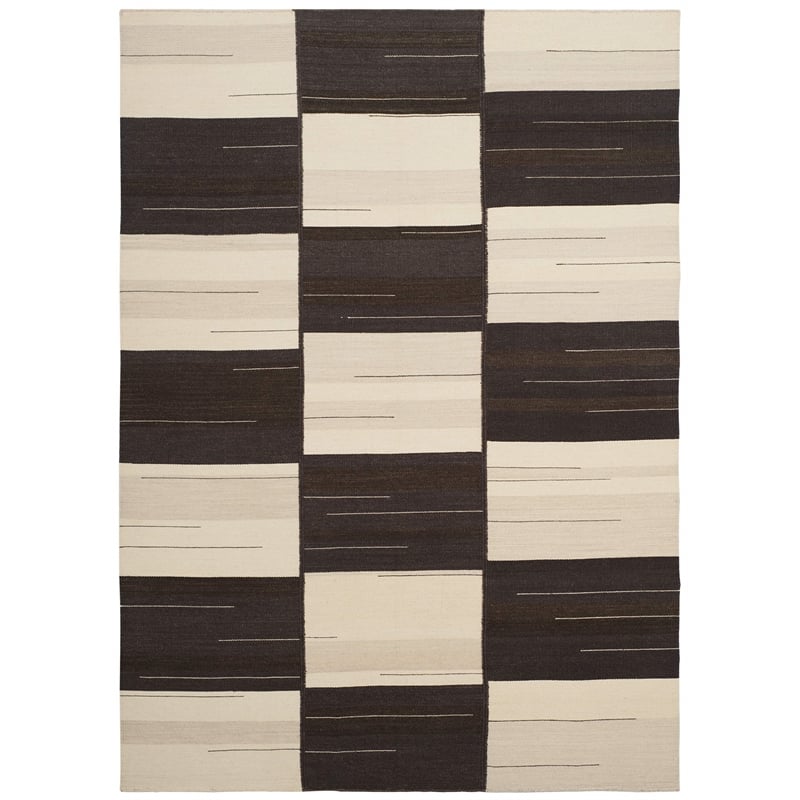 Safavieh Kilim 5' X 8' Hand Woven Wool Pile Rug in Beige and Brown