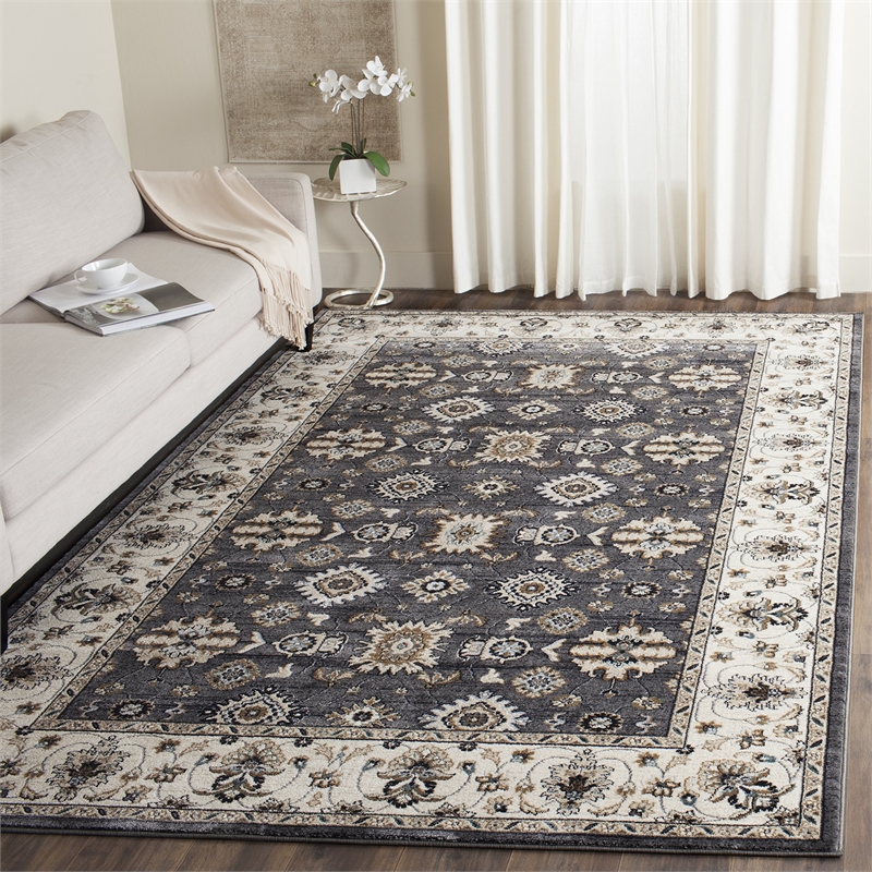 Safavieh Lyndhurst 7' X 7' Square Rug in Gray and Cream