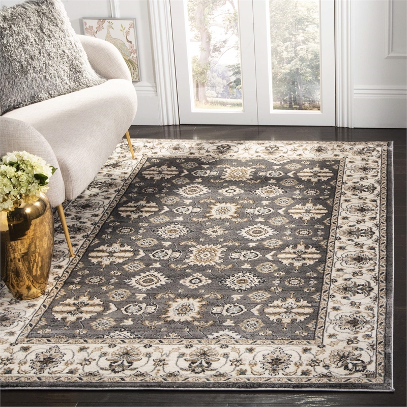 Safavieh Lyndhurst 7' X 7' Square Rug in Gray and Cream