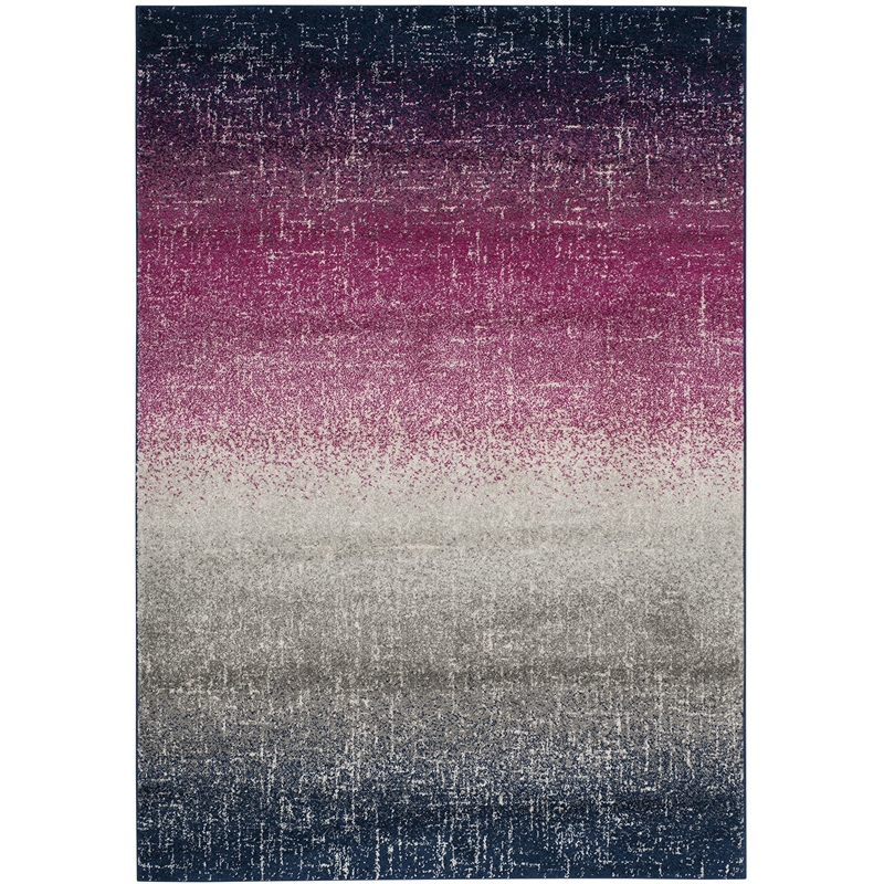 Safavieh Madison 4' X 6' Rug in Fuchsia and Navy