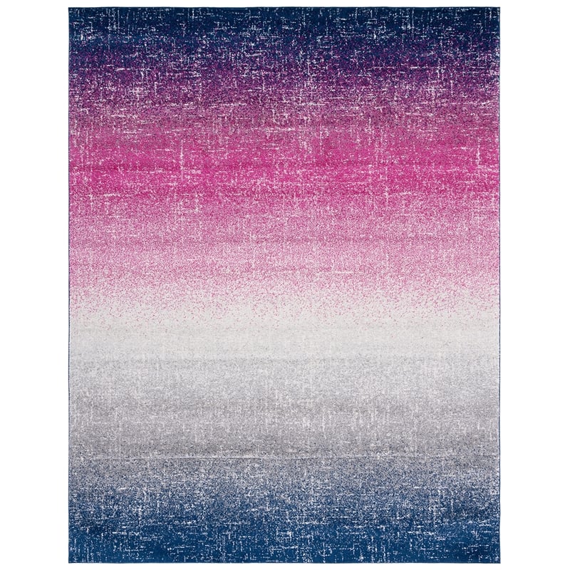 Safavieh Madison 9' X 12' Rug in Fuchsia and Navy
