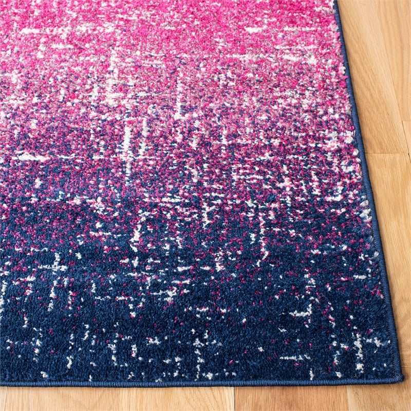 Safavieh Madison 9' X 12' Rug in Fuchsia and Navy