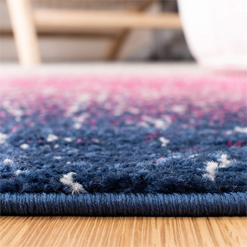 Safavieh Madison 9' X 12' Rug in Fuchsia and Navy
