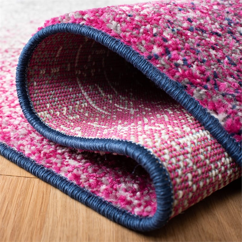 Safavieh Madison 9' X 12' Rug in Fuchsia and Navy