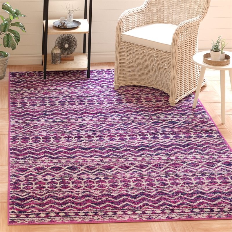 Safavieh Madison 3' X 5' Rug in Fuchsia and Navy