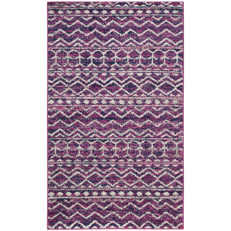 Safavieh Madison 3' X 5' Rug in Fuchsia and Navy