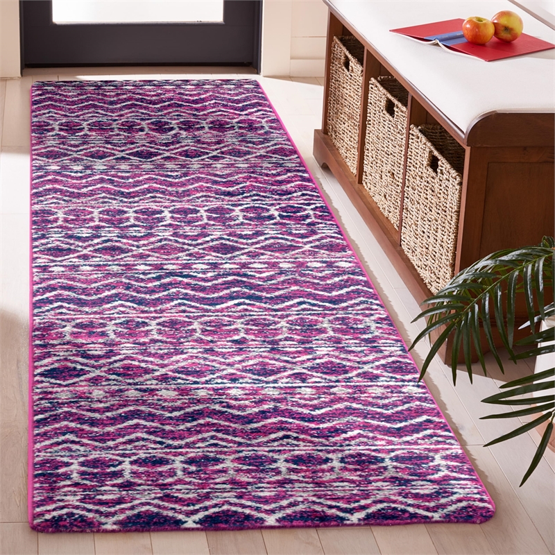 Safavieh Madison 8' X 10' Rug in Fuchsia and Navy
