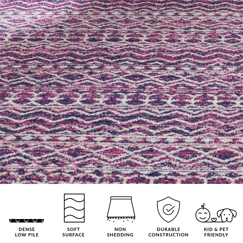 Safavieh Madison 8' X 10' Rug in Fuchsia and Navy