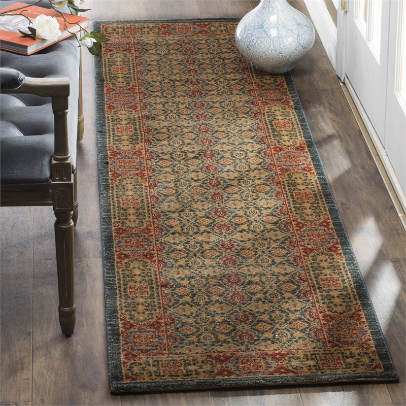 Safavieh Mahal 8' X 11' Rug in Light Blue and Red