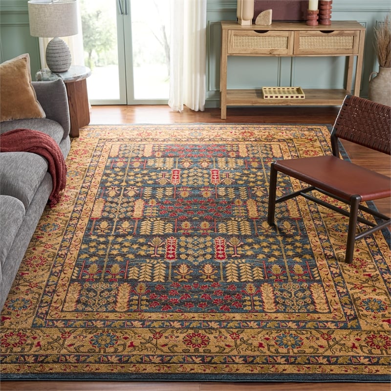 Safavieh Mahal 11' X 16' Rug in Navy and Natural