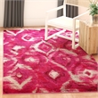 Safavieh Monaco 3' X 5' Rug in Fuchsia and Cream