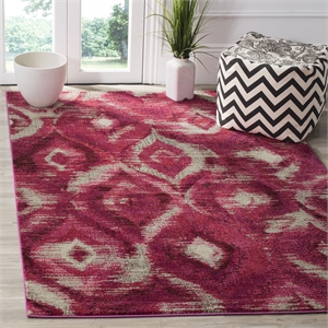 Safavieh Monaco 6' 7&quot X 9' 2&quot Rug in Fuchsia and Cream