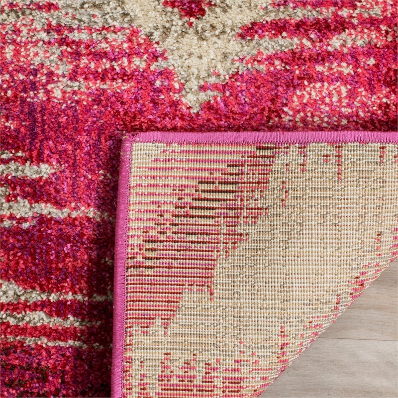 Safavieh Monaco 8' X 11' Rug in Fuchsia and Cream