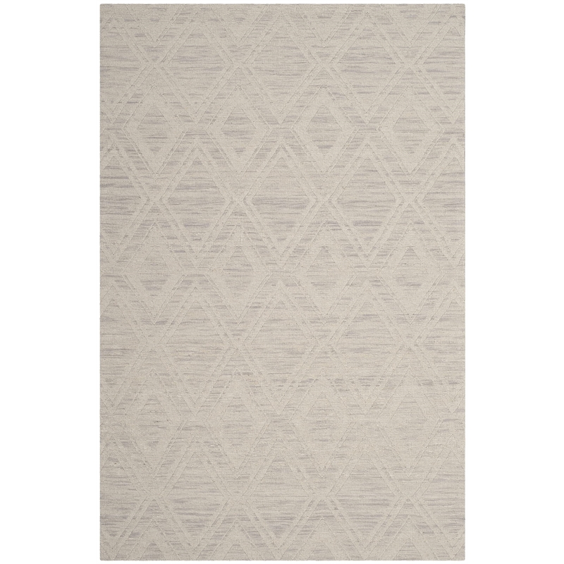 Safavieh Marbella 4' X 6' Hand Woven Wool Rug in Silver and Ivory
