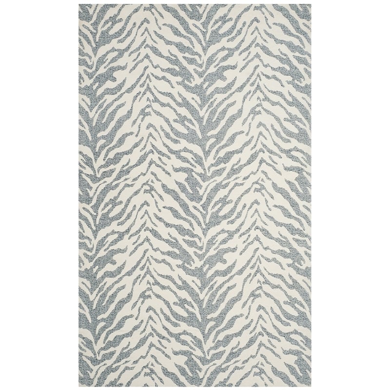 Safavieh Marbella 5' X 8' Hand Woven Rug in Light Gray and Ivory