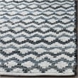 Safavieh Montauk 3' X 5' Hand Woven Cotton Rug in Ivory Blue and Black