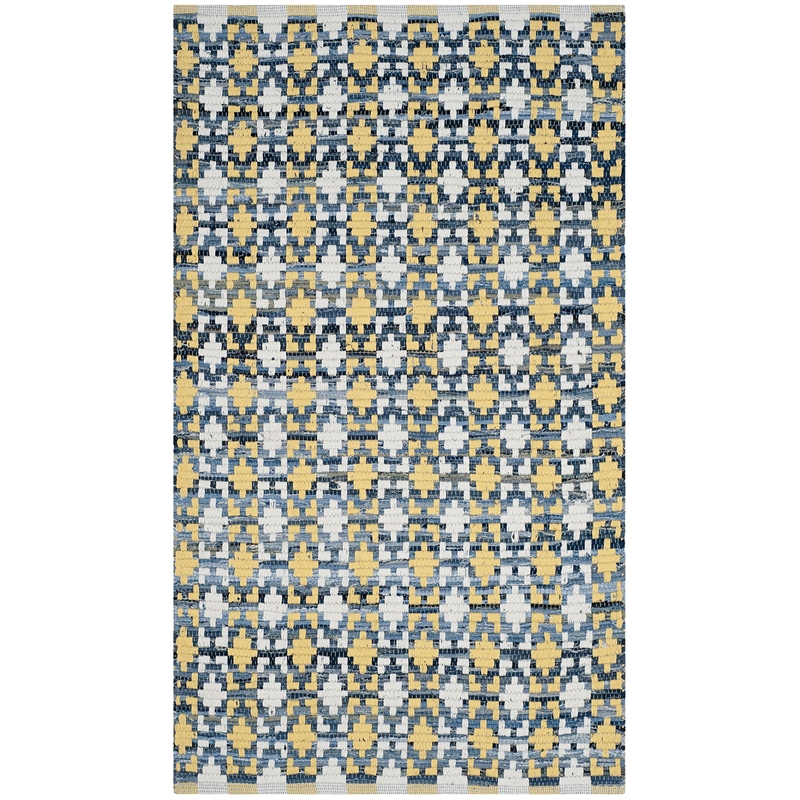 Safavieh Montauk 3' X 5' Hand Woven Cotton Pile Rug in Gold