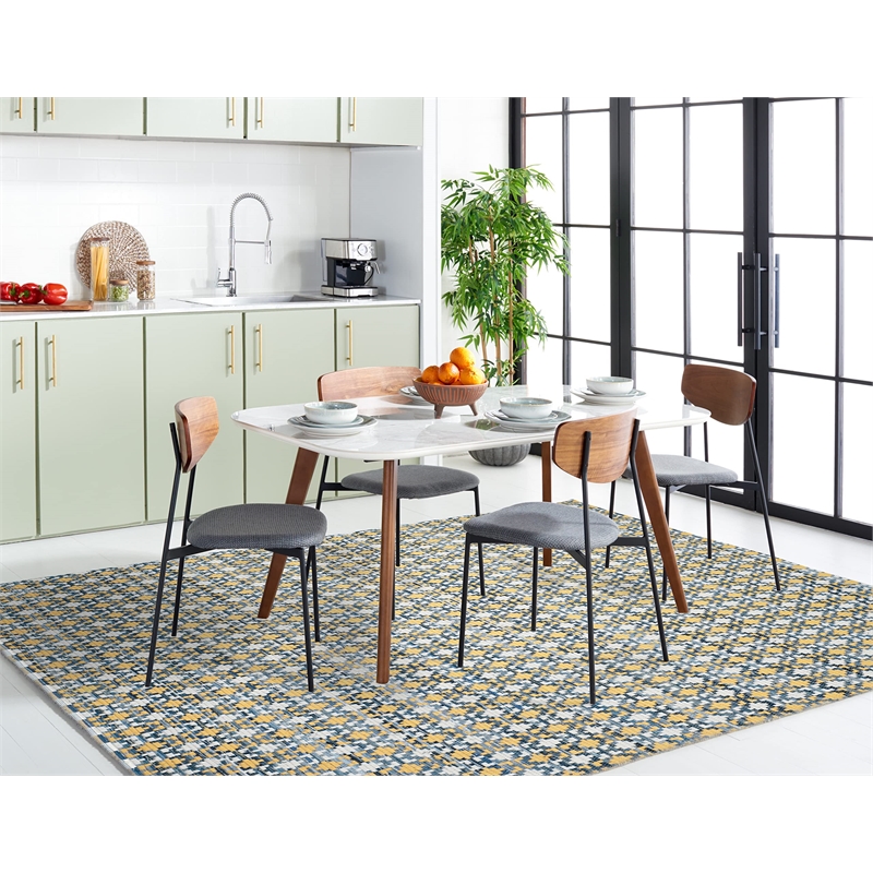 Safavieh Montauk 8' X 10' Hand Woven Cotton Pile Rug in Gold
