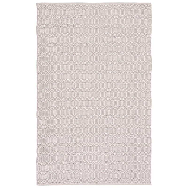 Safavieh Montauk 4' X 6' Hand Woven Cotton Pile Rug in Ivory and Gray
