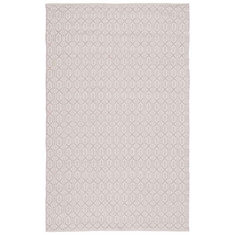 Safavieh Montauk 5' X 8' Hand Woven Cotton Pile Rug in Ivory and Gray